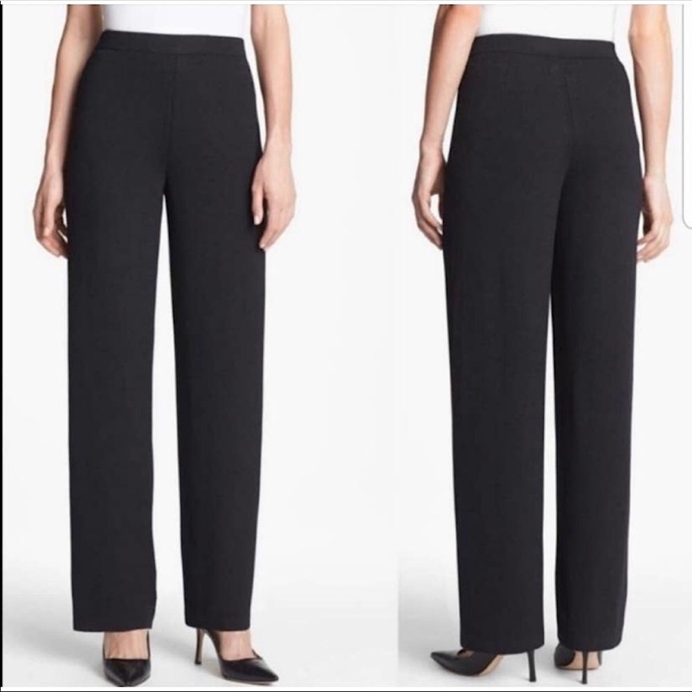 NWOT ST. JOHN Black Santana Knit Pants Size 10